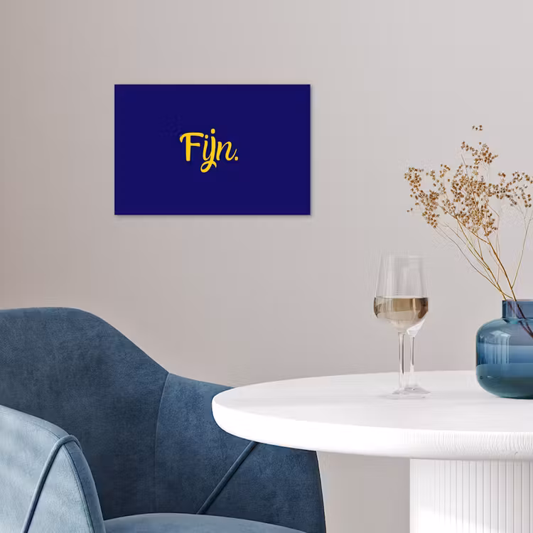 Blauw - Geel - Fijn poster papier klein -sfeer3
