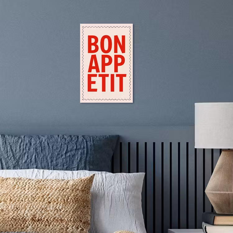 Blokletters - Rood - Kartelrand poster papier klein -sfeer2