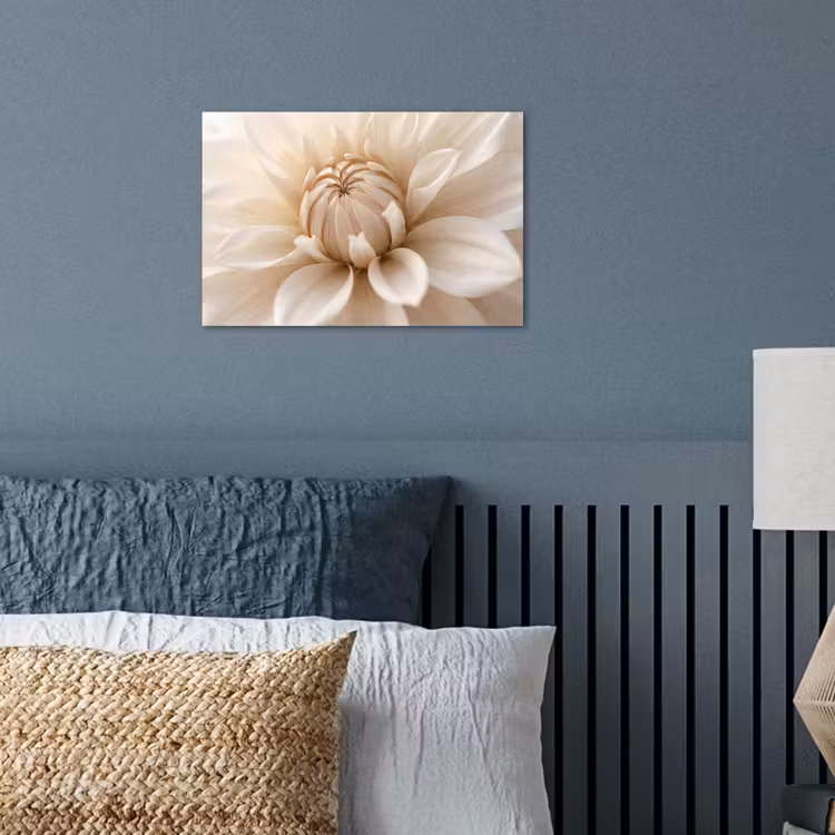 Bloem - Dahlia - Wit poster papier klein -sfeer2