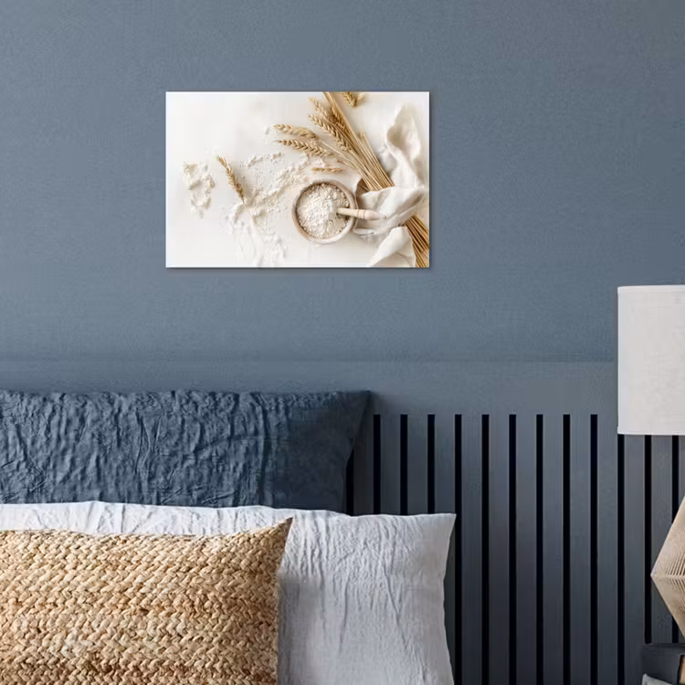 Bloem - Hout - Tarwe poster papier klein -sfeer2
