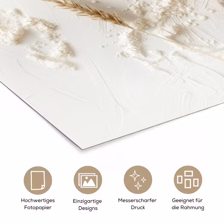 Bloem - Hout - Tarwe poster papier klein -tcloseup_DE