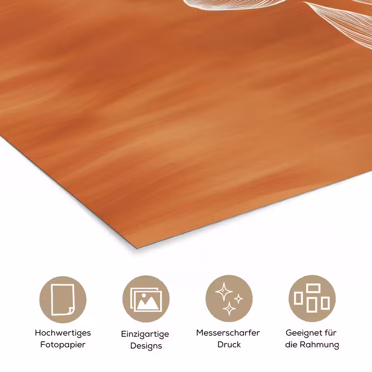 Bloem - Minimalistisch - Wit poster papier klein -tcloseup_DE