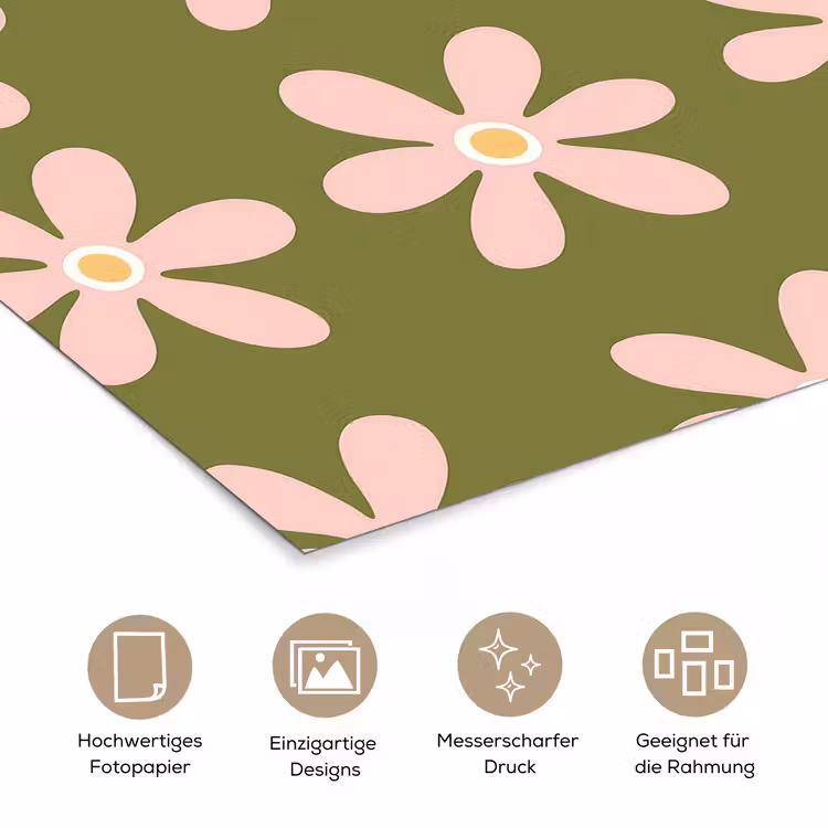 Bloem - Modern - Groen poster papier klein 62 -tcloseup_DE