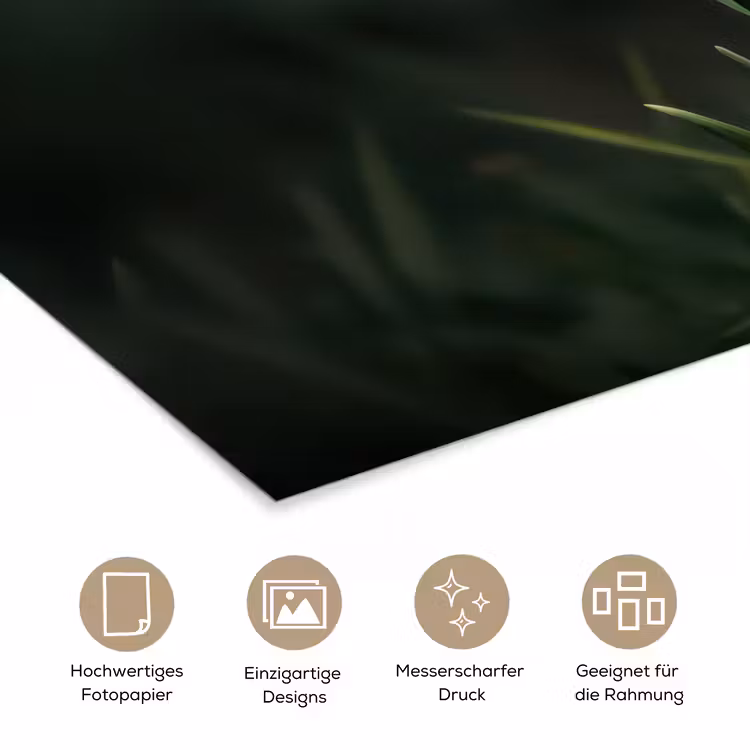Bloem - Narcis - Gras - Geel poster papier klein -tcloseup_DE