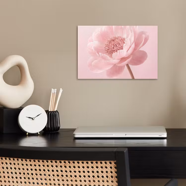Bloem - Pioenroos - Roze poster papier klein -sfeer1