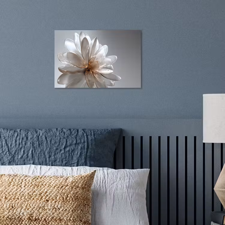 Bloem - Wit - Neutraal poster papier klein -sfeer2