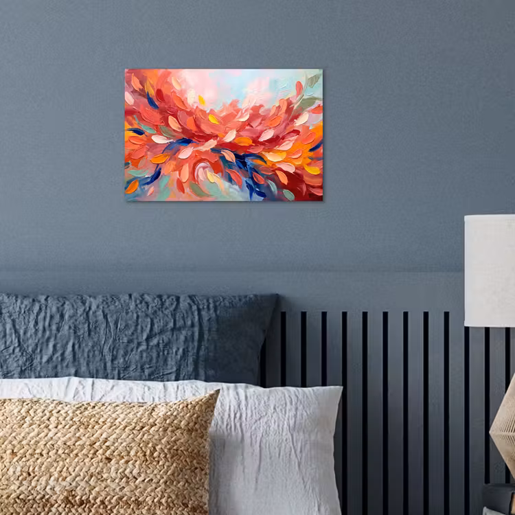 Bloemen - Abstract - Kunst - Modern poster papier klein -sfeer2