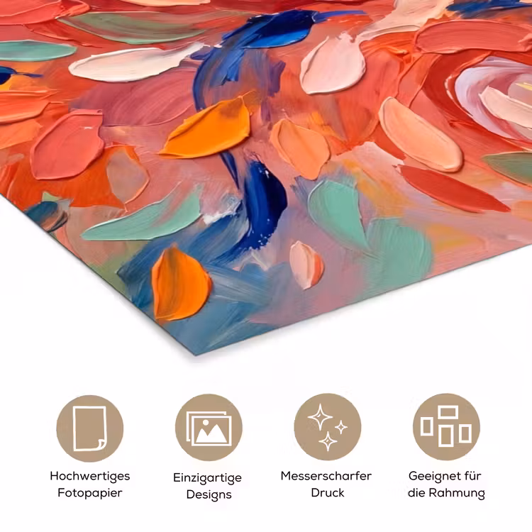 Bloemen - Abstract - Kunst - Modern poster papier klein -tcloseup_DE