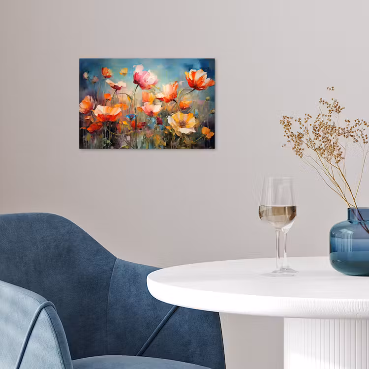 Bloemen - Watercolor - Kunst - Botanisch - Natuur poster papier klein -sfeer3