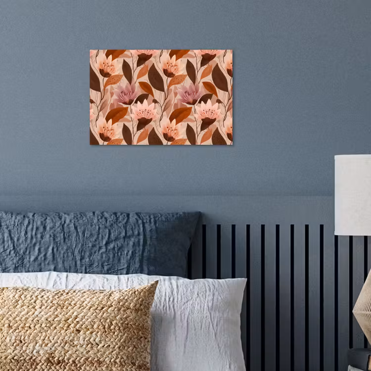 Bloemen - Bladeren - Bruin poster papier klein 62 -sfeer2