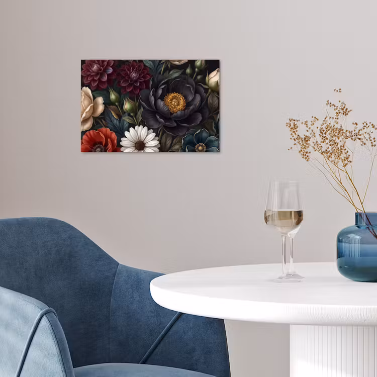 Bloemen - Boeket - Natuur - Klassiek - Weelderig poster papier klein -sfeer3