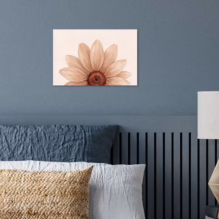 Bloemen - Bloemblad - Natuur - Aquarel - Beige poster papier klein -sfeer2
