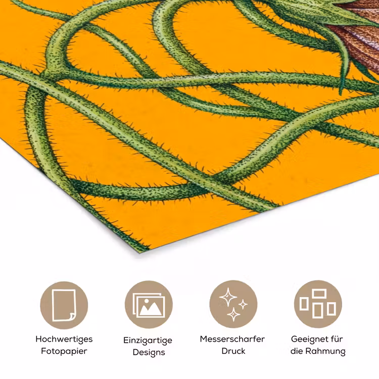 Poster - Blumen – Botanik – Gelb - Bloemen - Botanisch - Geel poster papier klein