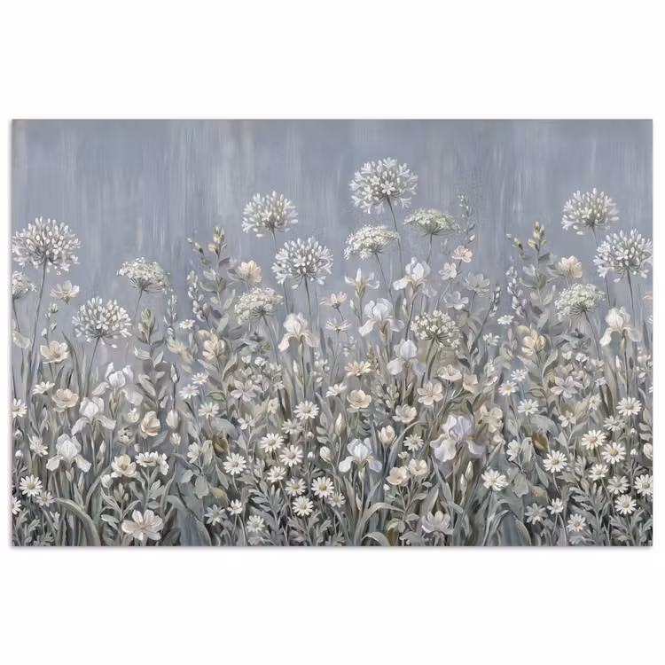 Bloemen - Botanisch - Blauw poster papier klein -3d