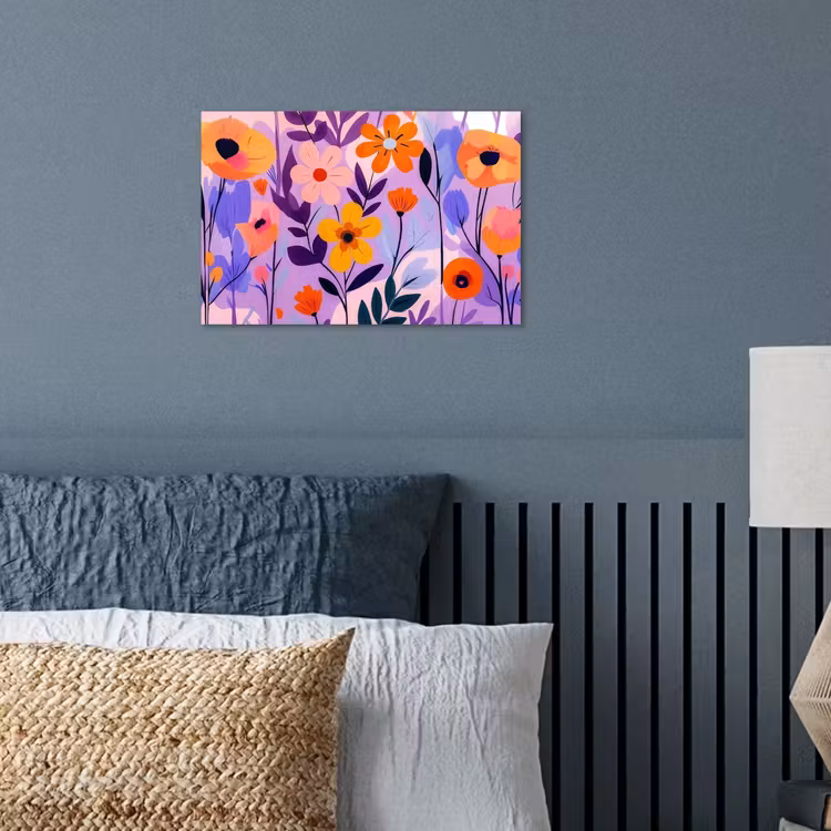 Bloemen - Kleurrijk - Bladeren poster papier klein -sfeer2