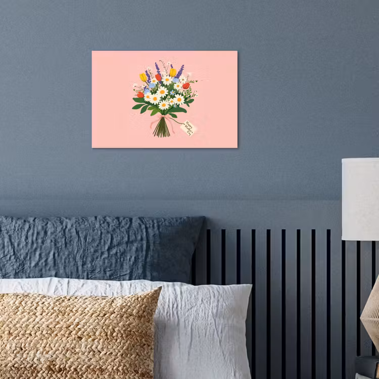 Bloemen - Lint - Kaartje poster papier klein -sfeer2