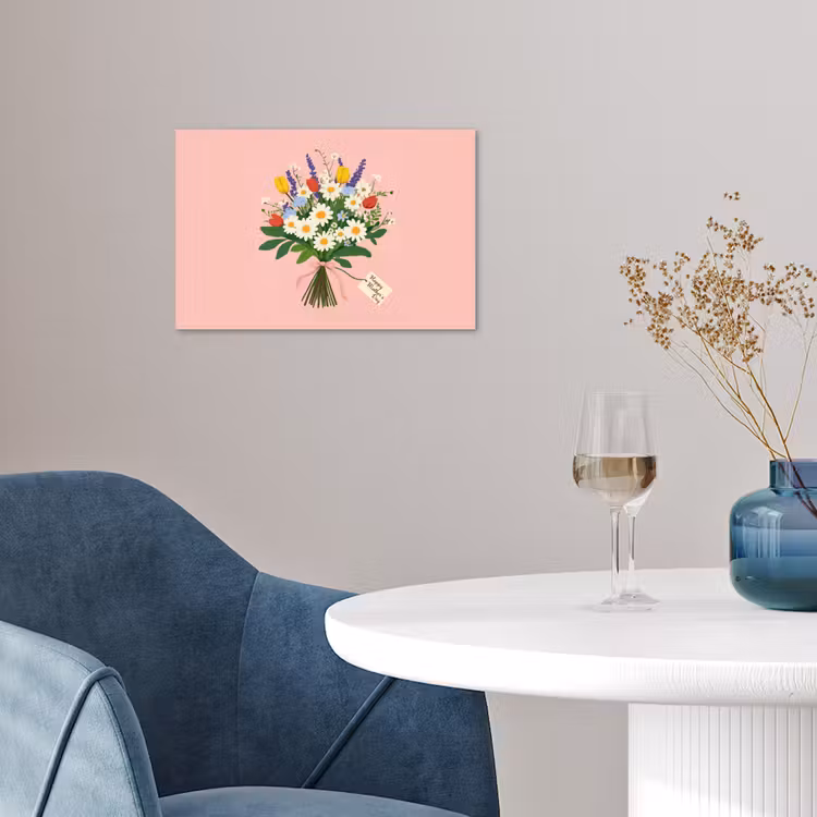 Bloemen - Lint - Kaartje poster papier klein -sfeer3