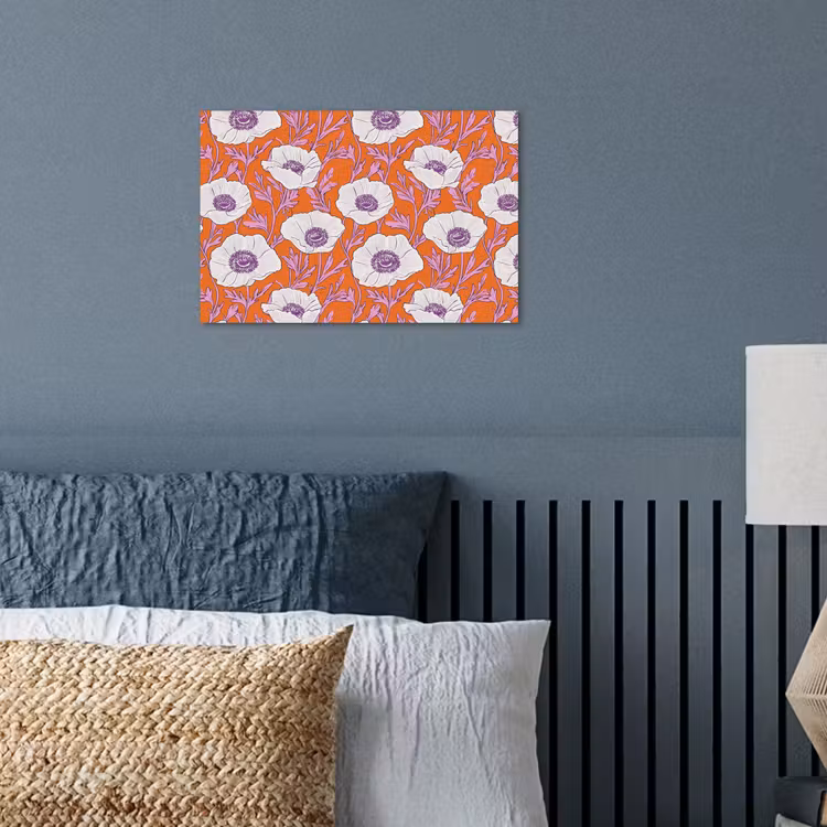 Bloemen - Grafisch - Oranje poster papier klein 62 -sfeer2