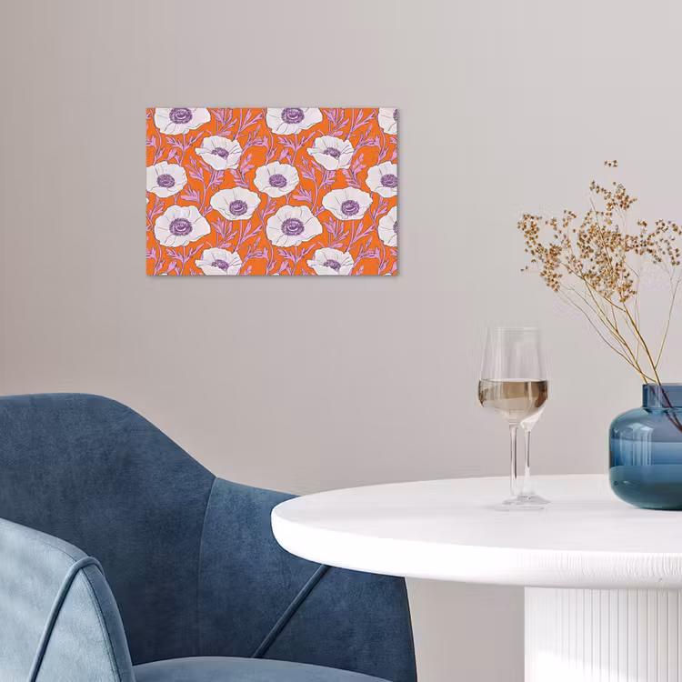 Bloemen - Grafisch - Oranje poster papier klein 62 -sfeer3
