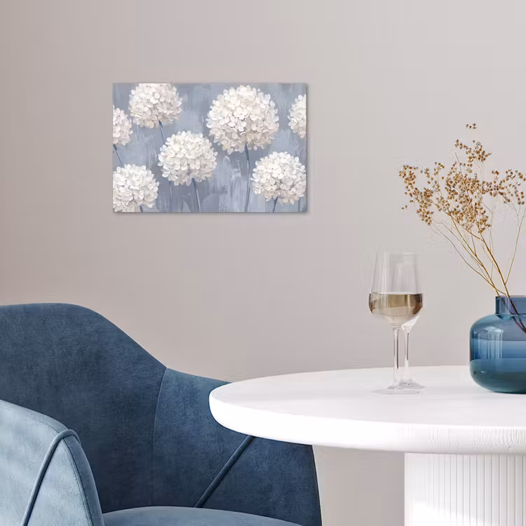 Bloemen - Illustratie - Blauw poster papier klein -sfeer3