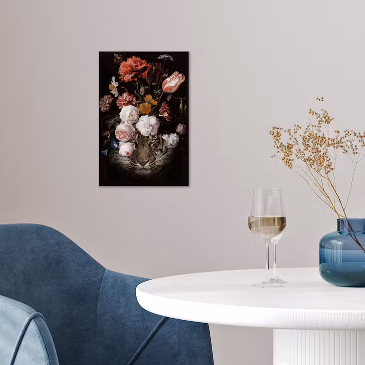 Bloemen - Jan Davidsz de Heem - Tijger - Schilderij - Stilleven - Oude meesters poster papier klein -sfeer3
