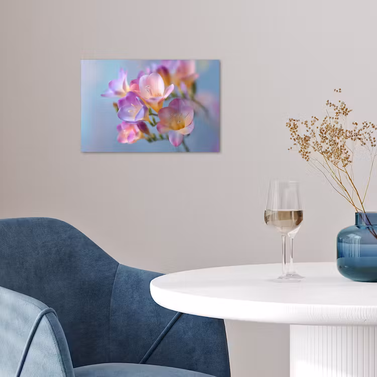 Bloemen - Paars - Overloop - Meeldraden poster papier klein -sfeer3