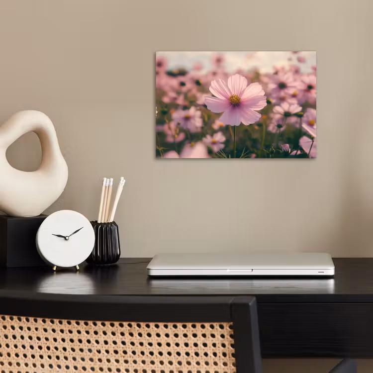 Bloemen - Paars - Wazig poster papier klein -sfeer1