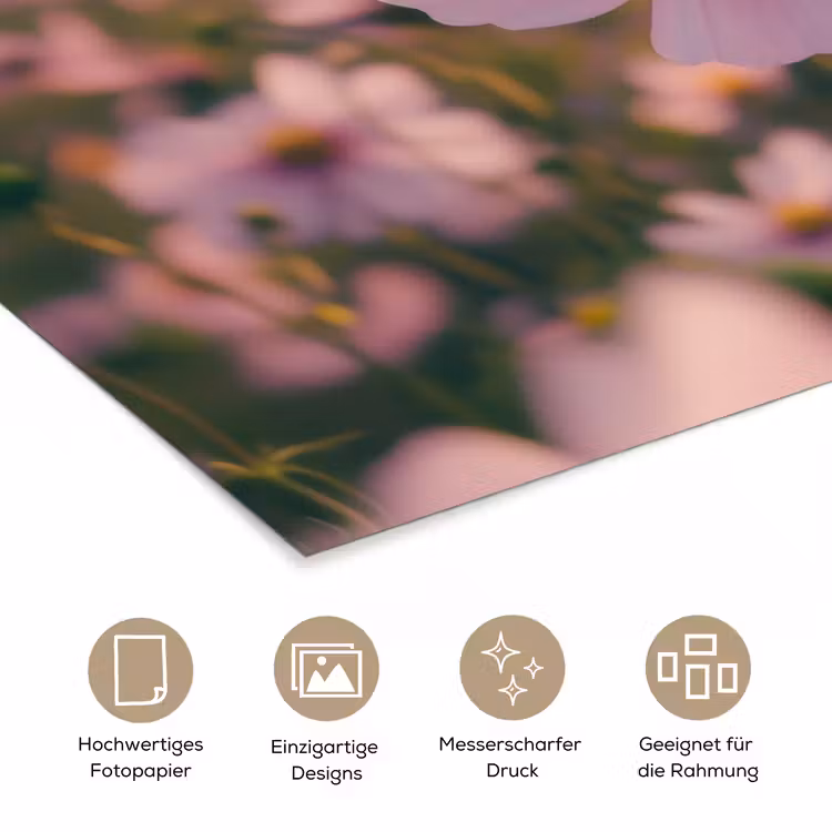Bloemen - Paars - Wazig poster papier klein -tcloseup_DE