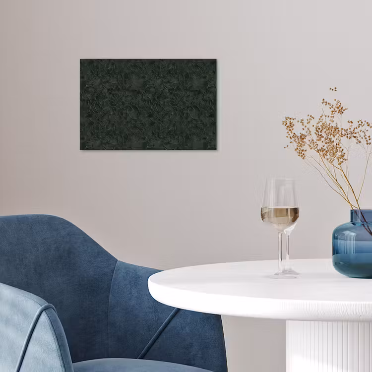 Bloemen - Lijnen - Groen poster papier klein 62 -sfeer3