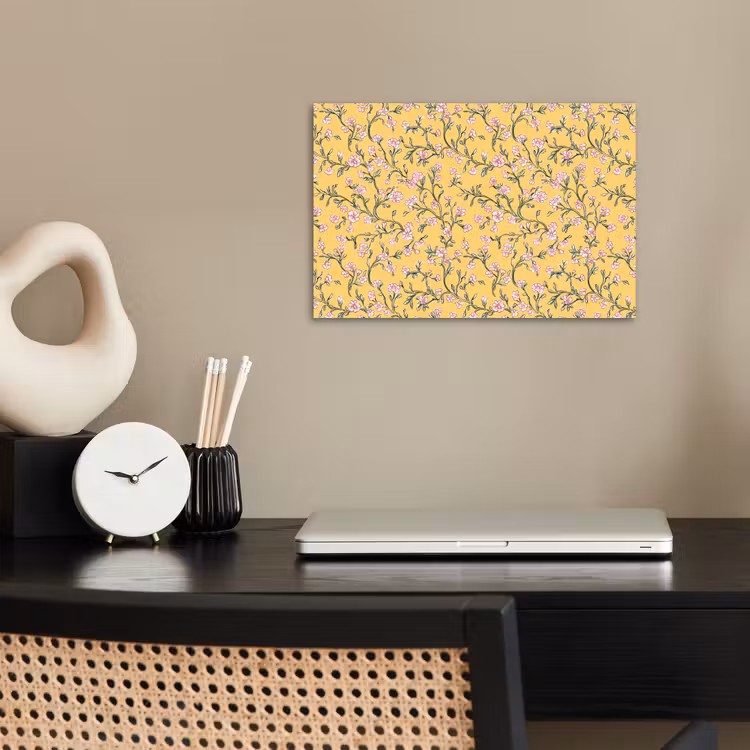 Bloemen - Motief - Geel poster papier klein 62 -sfeer1