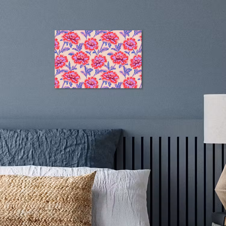 Bloemen - Patroon - Meerkleurig poster papier klein 62 -sfeer2