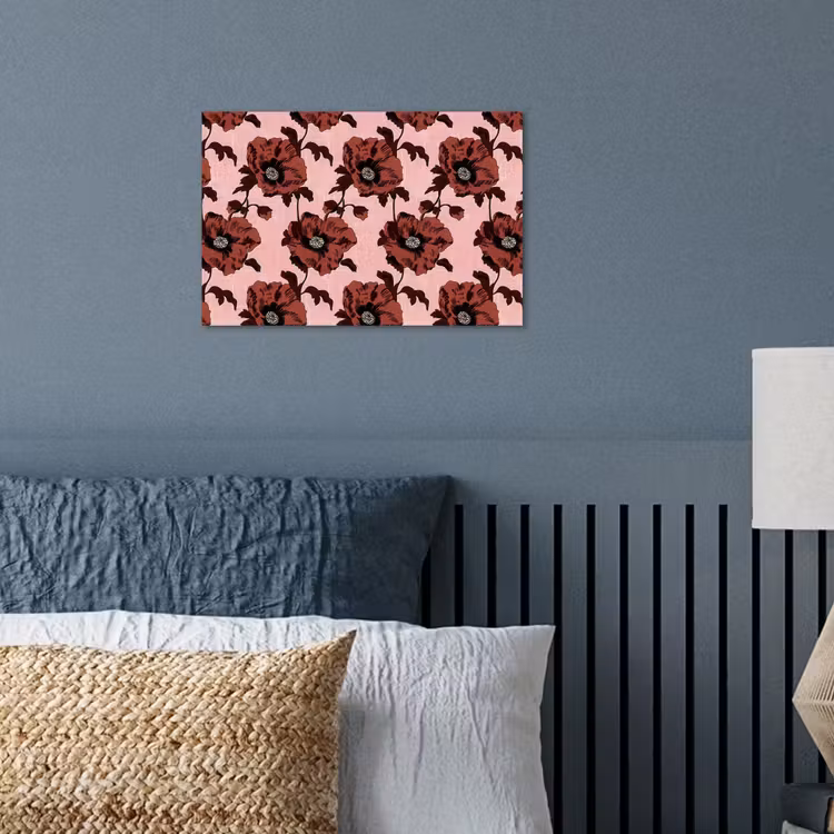 Bloemen - Retro - Rood poster papier klein 62 -sfeer2