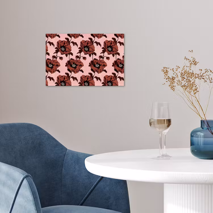 Bloemen - Retro - Rood poster papier klein 62 -sfeer3