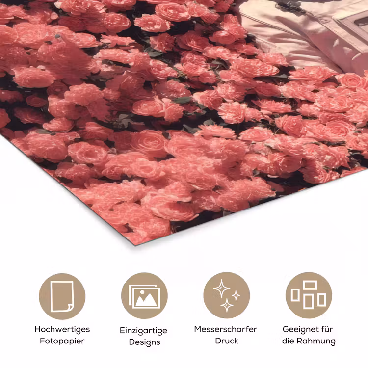 Bloemen - Roze - Astronaut poster papier klein -tcloseup_DE