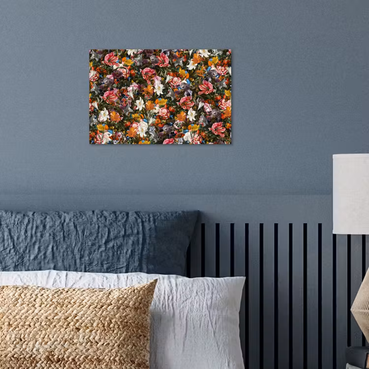Bloemen - Vlinder - Design - Kunst - Abstract - Schilderij - Oude meesters poster papier klein -sfeer2