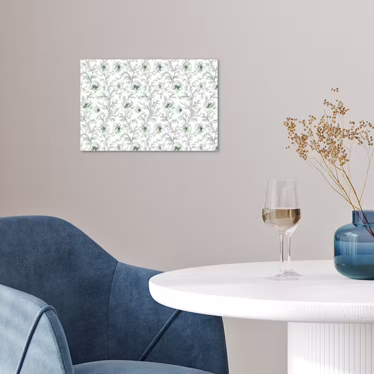 Bloemen - Getekend - Groen poster papier klein 62 -sfeer3