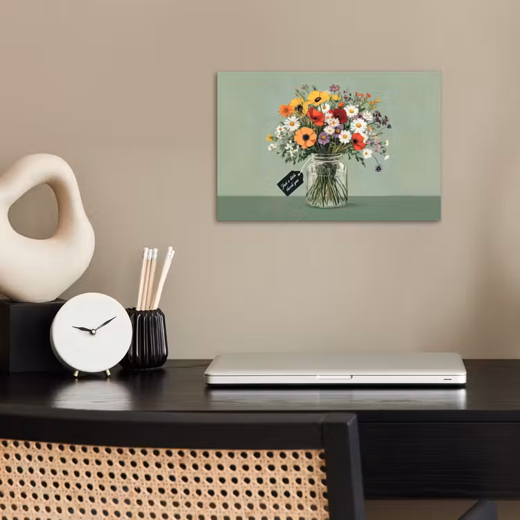 Bloemen - Vaas - Kaartje poster papier klein -sfeer1