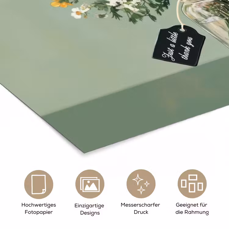 Bloemen - Vaas - Kaartje poster papier klein -tcloseup_DE