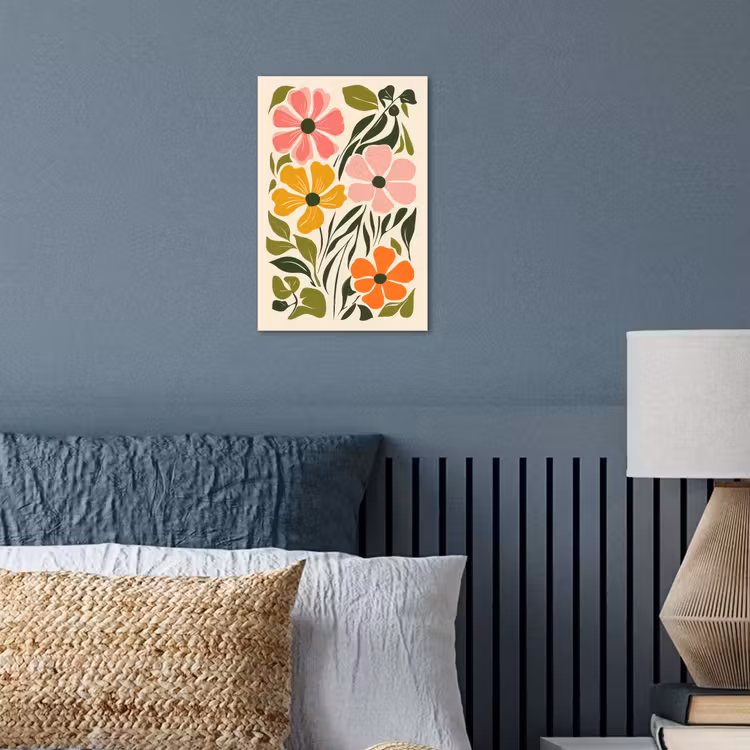 Bloemen - Speels - Kleurrijk poster papier klein -sfeer2