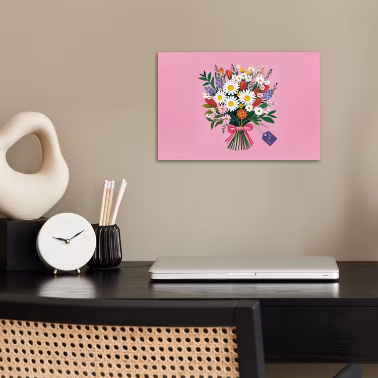 Bloemen - Quote - Kaartje - Kleurrijk poster papier klein -sfeer1