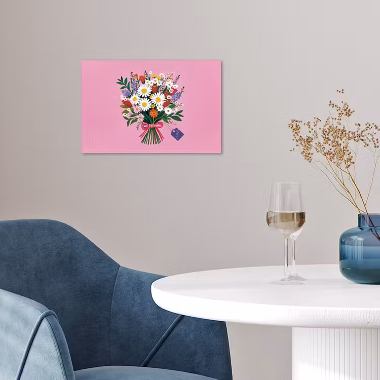 Bloemen - Quote - Kaartje - Kleurrijk poster papier klein -sfeer3