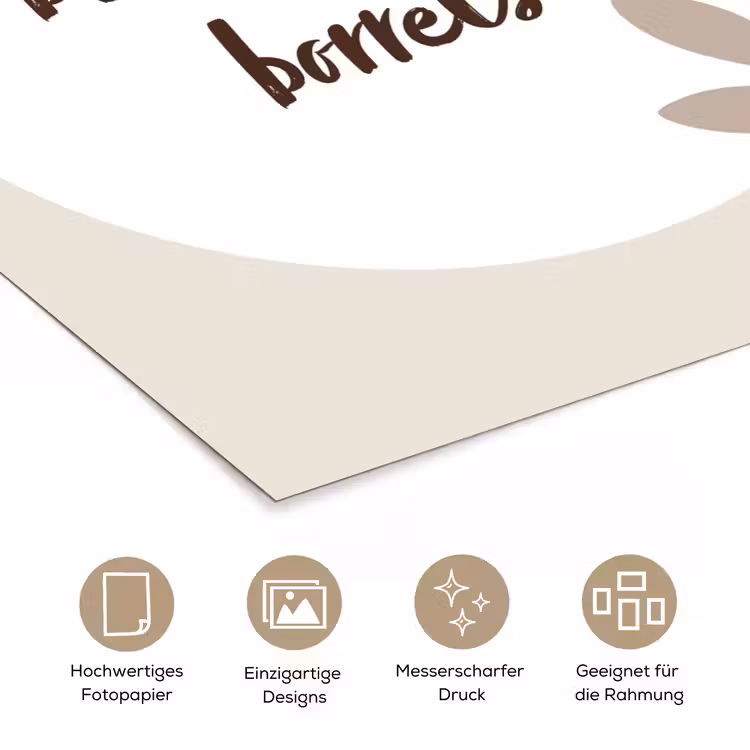 Bloemen - Quote - Zomer - Beige poster papier klein -tcloseup_DE