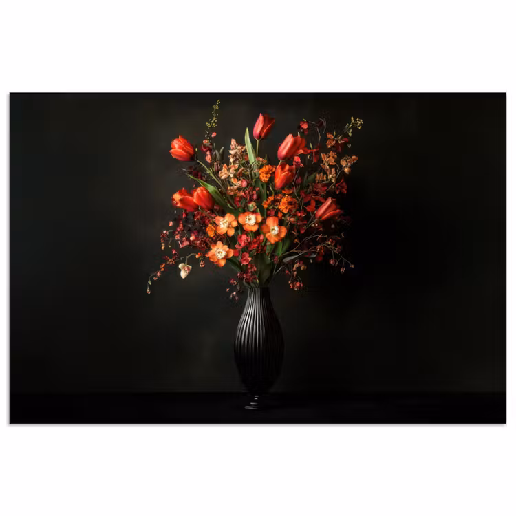 Bloemen - Takken - Boeket poster papier klein -3d