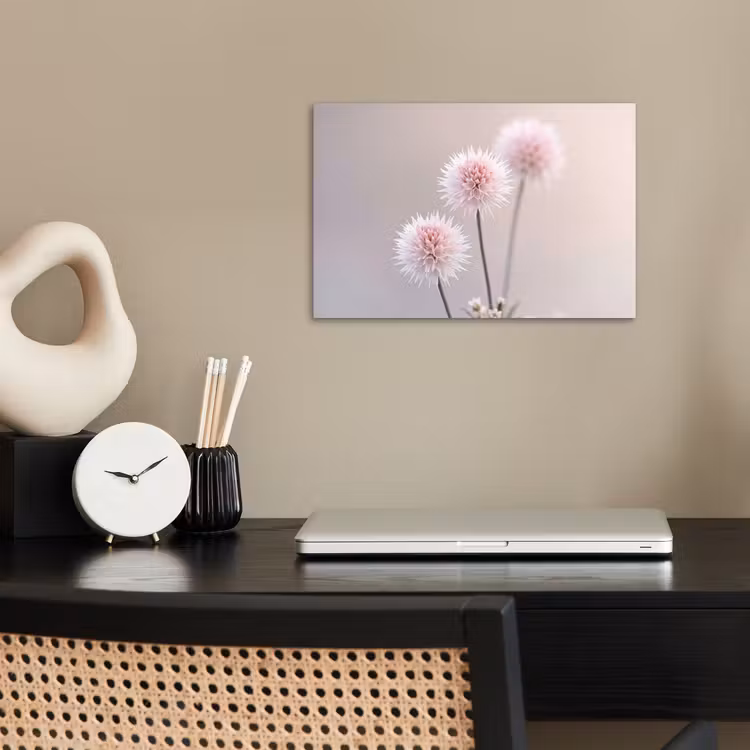 Bloemen - Bollen - Roze poster papier klein -sfeer1