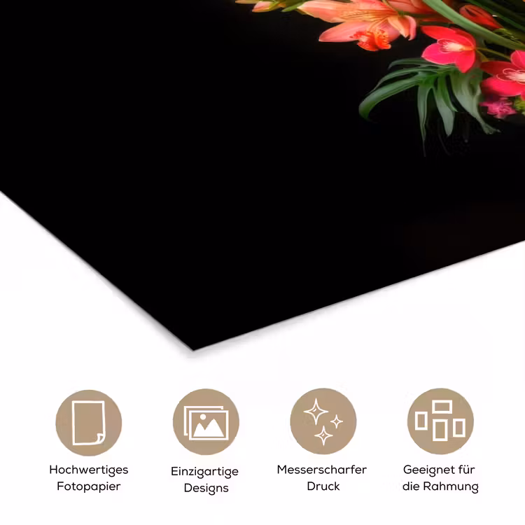 Boeket - Bloemen - Exotisch poster papier klein -tcloseup_DE