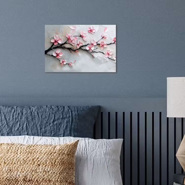 Bloesem - Kunstzinnig - Roze - Sakura poster papier klein -sfeer2