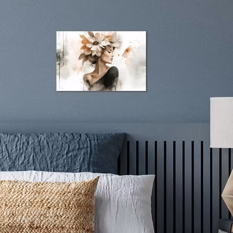 Bloesem - Portret - Gezicht poster papier klein -sfeer2