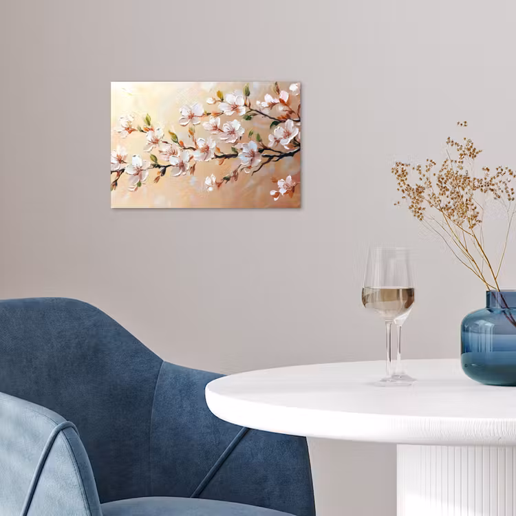 Bloesemtakken - Schilderachtig - Roze poster papier klein -sfeer3