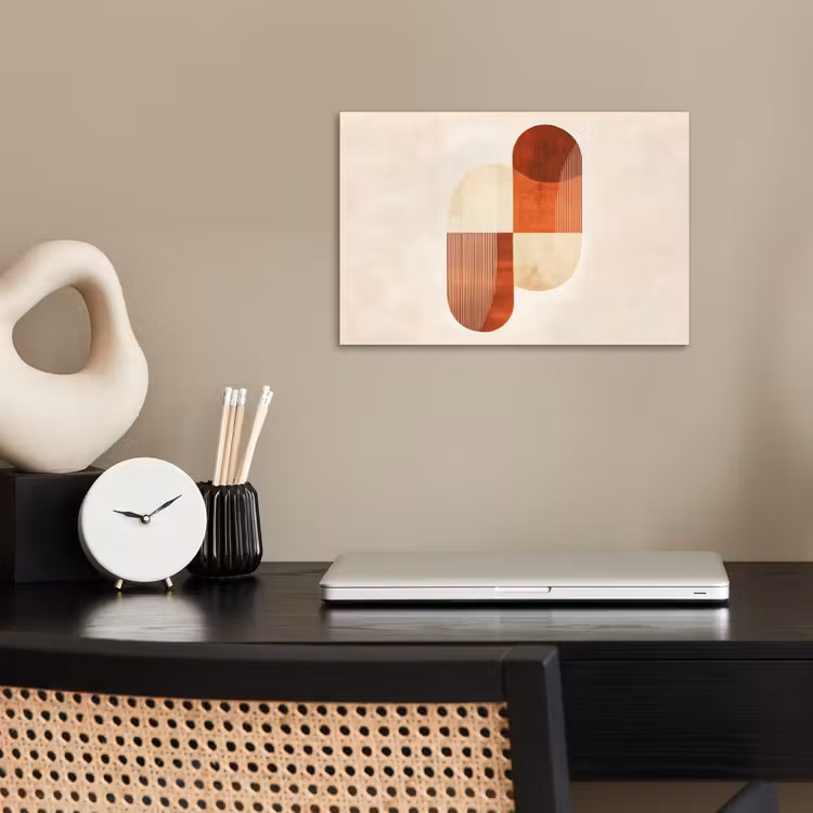 Bogen - Beige - Vormen poster papier klein -sfeer1