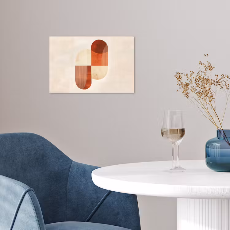 Bogen - Beige - Vormen poster papier klein -sfeer3